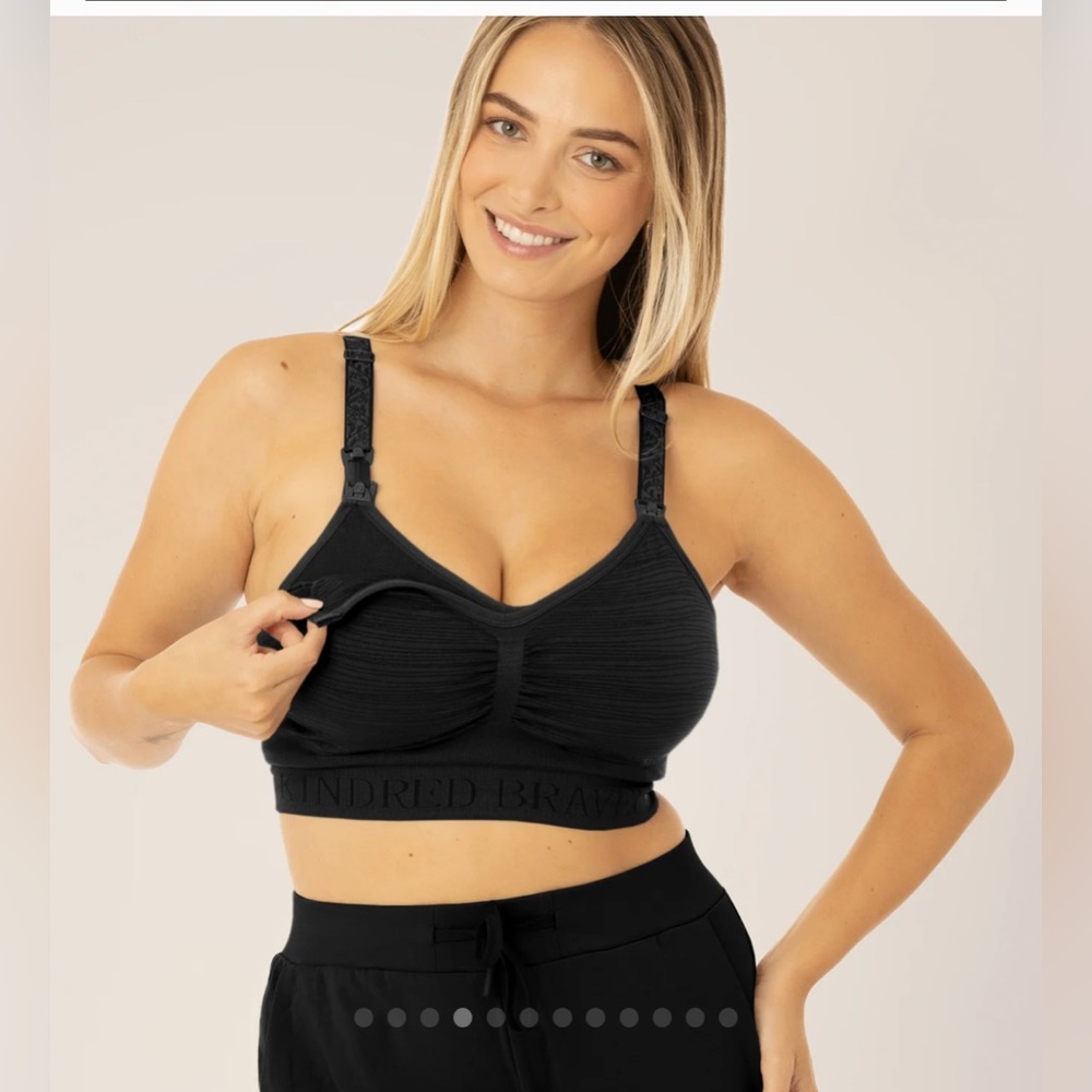 NWT Kindred bravely sublime nursing and pumping bra size large. Black.